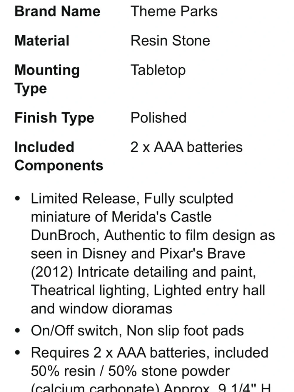 🏰 Disney Light Up Castle Collection - Merida - Picture 13 of 14